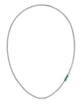 Next Lacoste Spelt Wheat Chain Silver Tone Stainless Steel Necklace 559mm- Buy online at McGrocer