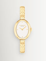 Next Coach Sammy Gold Tone 22mm Oval IP Bangle Watch- Buy online at McGrocer