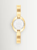 Coach Sammy oval IP bangle watch with white dial, 22mm (British brand)