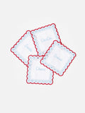 Oliver Bonas blue gingham cocktail napkins set of 4, UK version