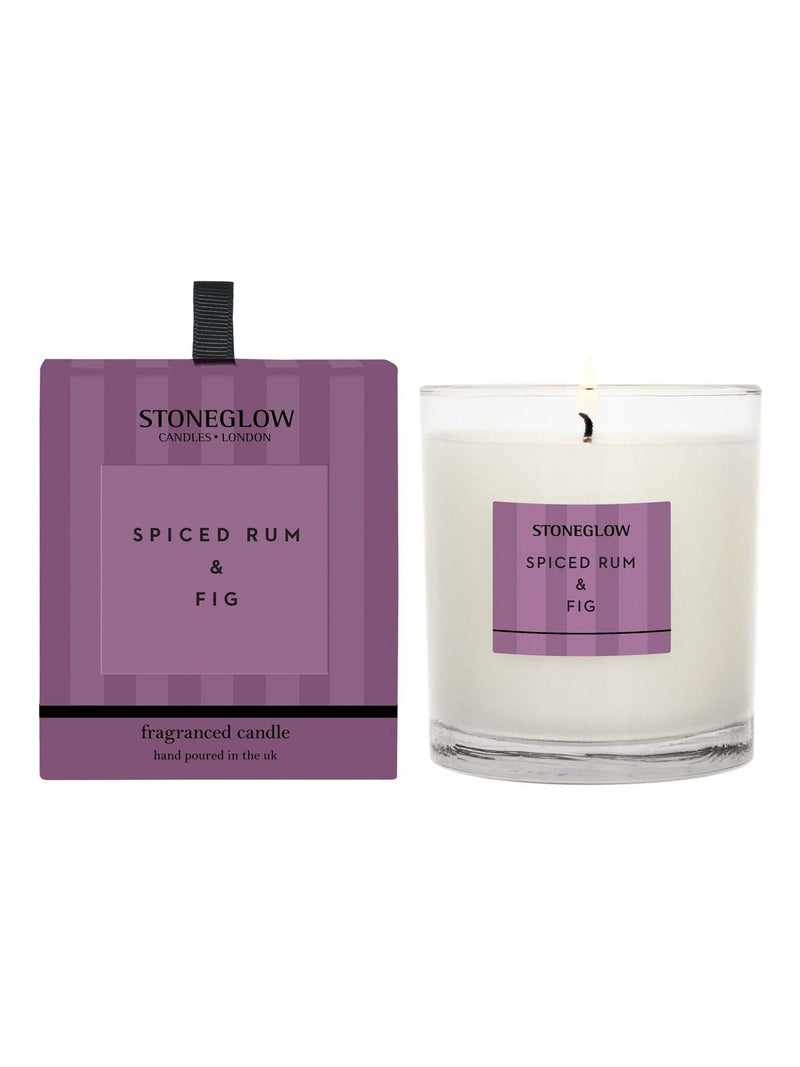 Stoneglow Spiced Rum and Fig scented candle 90x80mm - British product
