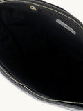 Apatchy black leather hobo bag, gold hardware, - British product