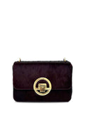 Apatchy Tilly dark hair-on leather bag burgundy (British brand)