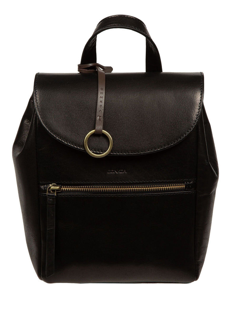 Conkca Black Belle leather backpack, UK version