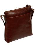 Conkca Cassia brown leather cross-body bag, imported from the UK