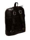 Conkca Black Violetta leather backpack 30cm, imported from the UK