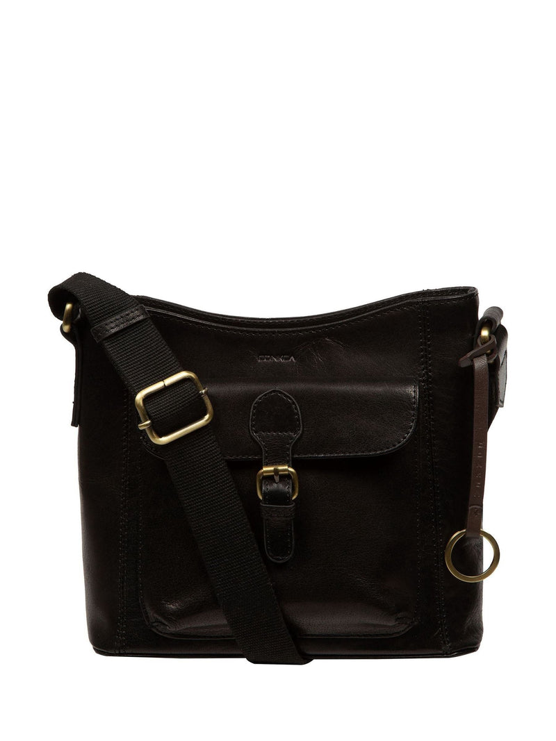Conkca black Clementine leather cross-body bag, UK version