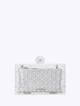 Next Carvela Silver Tone Cristallo Clutch Bag- Buy online at McGrocer