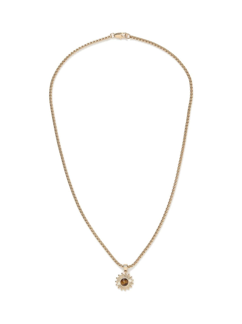 Gold plated sun pendant necklace, imported from the UK