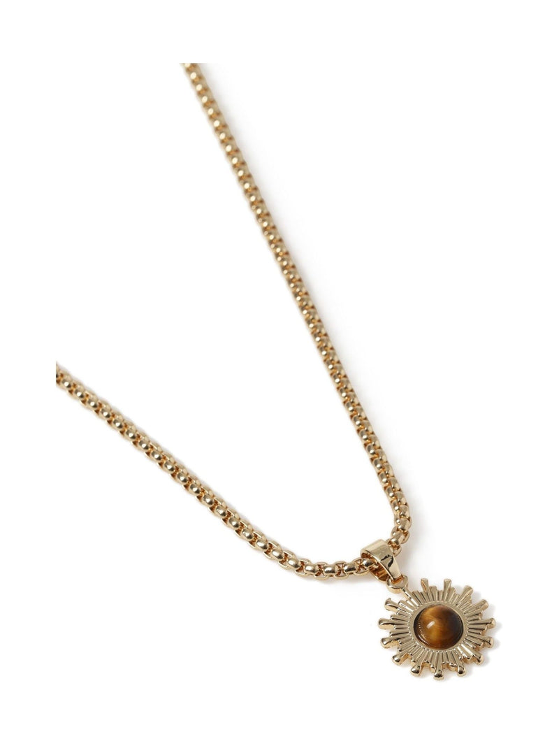 Gold plated sun pendant necklace, imported from the UK
