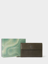Next Osprey London Green The Compass Leather Travel Wallet- Buy online at McGrocer