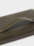 Osprey London green leather Compass travel wallet, imported from the UK