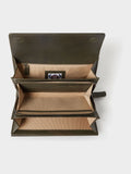 Osprey London green leather Compass travel wallet, imported from the UK