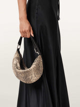 Next AllSaints White Luna Micro Snake Leather Shoulder Bag- Buy online at McGrocer