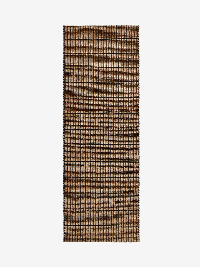 MADE.COM Black Hurley woven jute runner rug (British brand)