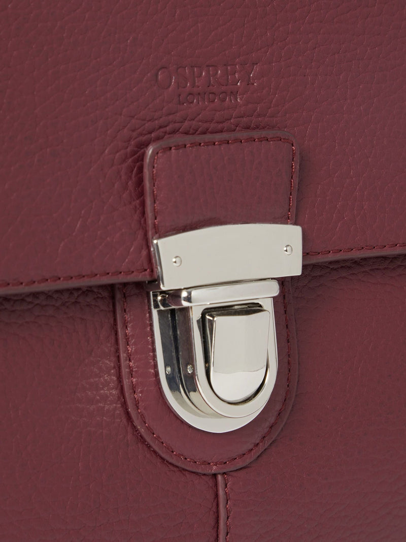 Osprey London red leather weekender bag 46cm, UK version