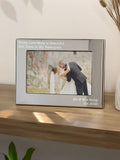 PMC personalised silver photo frame 5x7 landscape (British brand)