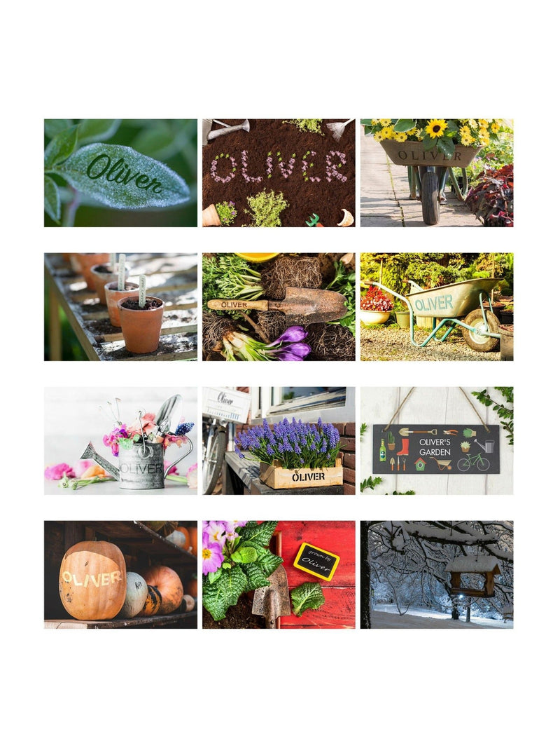 PMC personalised A4 gardening calendar, UK version