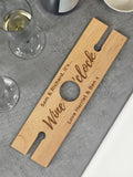 PMC personalised Wine O'clock glass and bottle holder, imported from the UK