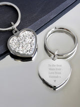 Next PMC Personalised Diamante Heart Keyring- Buy online at McGrocer