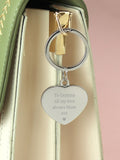 PMC diamante heart keyring personalised - British product