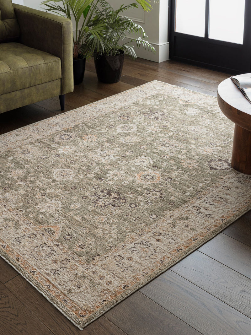 Asiatic Rugs Green Heriz ornate rug, UK version