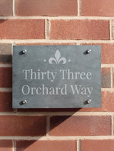 Next PMC Personalised Ornate Slate House Sign 22cm x 20cm- Buy online at McGrocer
