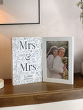 PMC personalised wedding wooden hinged 6x4 photo frame, imported from the UK