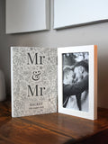 PMC personalised wedding wooden hinged 6x4 photo frame, imported from the UK
