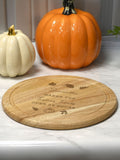 PMC Personalised Autumn Wooden Chopping Board, UK version