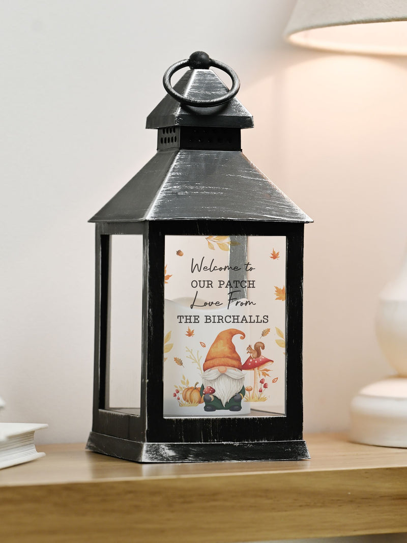 PMC personalised autumn gonk LED lantern, imported from the UK