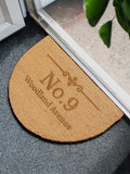 PMC personalised half moon coir doormat 60x40cm (British brand)