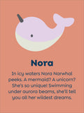 JoJo Maman Bébé narwhal plush toy purple 20cm (British brand)