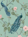 Graham & Brown Aqua Resplendence A4 wallpaper sample (British brand)