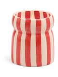 Paddywax Cabana 184g Red Striped Ceramic Candle