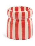 Paddywax Cabana 184g Red Striped Ceramic Candle