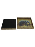 Libra Interiors gold elephant decorative nesting trays set of 2, UK version