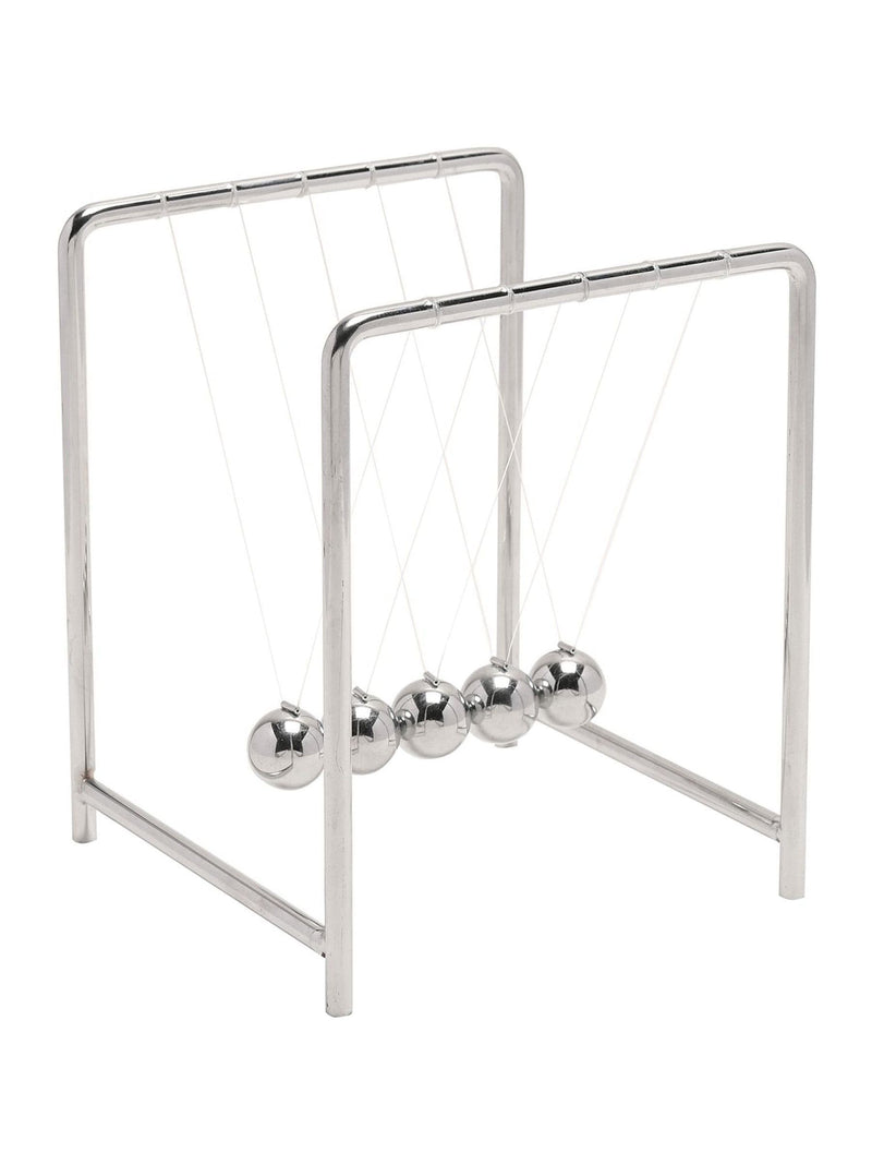 Widdop Newton's Cradle polished chrome desk toy 14x18cm (British brand)