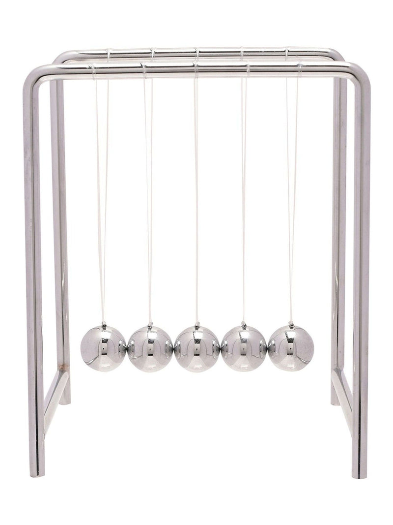 Widdop Newton's Cradle polished chrome desk toy 14x18cm (British brand)