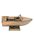 Harvey Makin gold speed boat ornament (British brand)