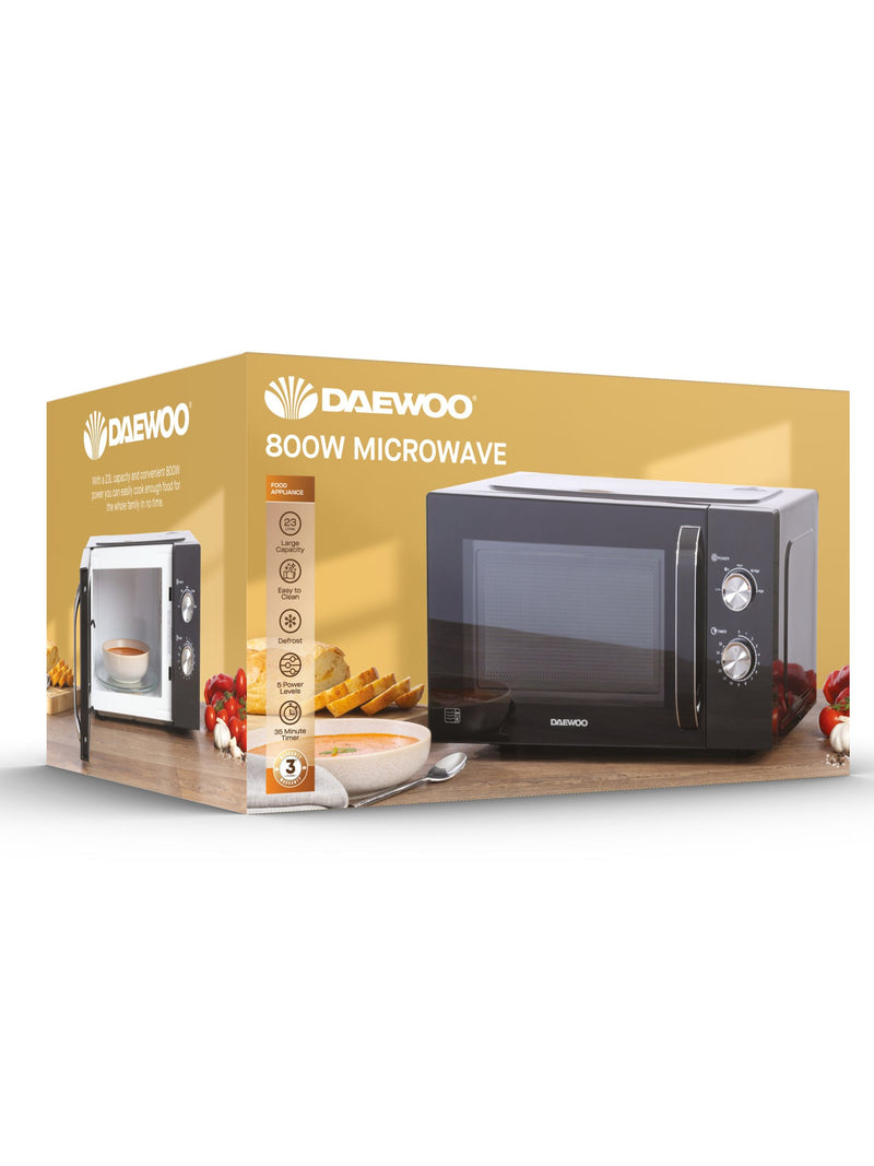 Daewoo Black 23L microwave oven - British product