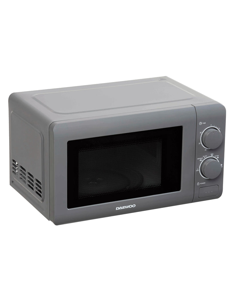 Daewoo grey manual microwave 800W 20L, UK version