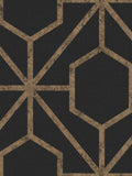 Graham & Brown Rinku black gold geometric wallpaper 10m, imported from the UK