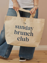 Next Made Yours Personalised Sunday Brunch Club Cotton Canvas Tote Bag 4cm x 5cm x 2cm- Buy online at McGrocer