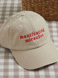 Made Yours personalised embroidered cream baseball cap, UK version