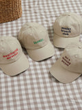 Made Yours personalised embroidered cream baseball cap, UK version