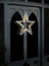 Next Charles Bentley White Light Up Christmas Star Decoration 50cm- Buy online at McGrocer