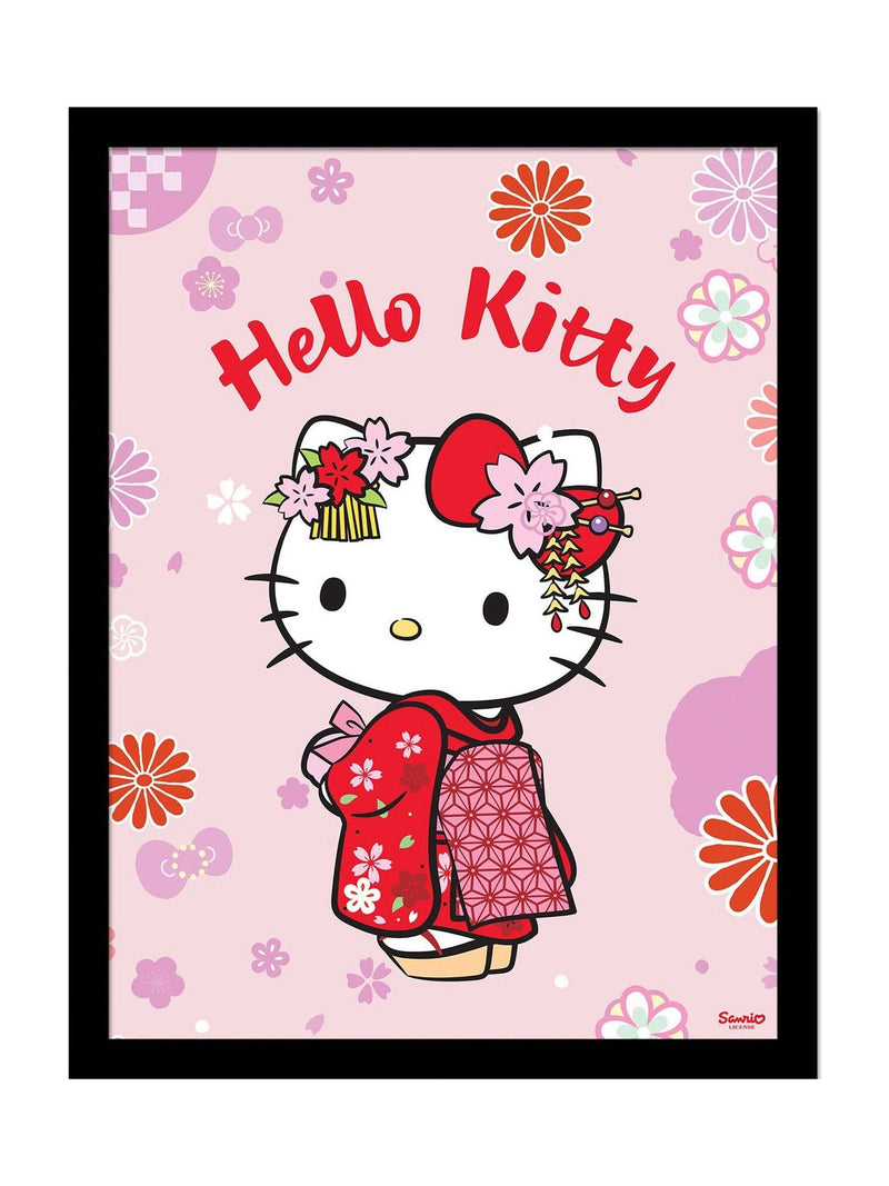 Pyramid International framed Hello Kitty Kimono collector print, UK version