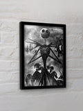 Pyramid International Jack Skellington framed print 45x35cm, imported from the UK