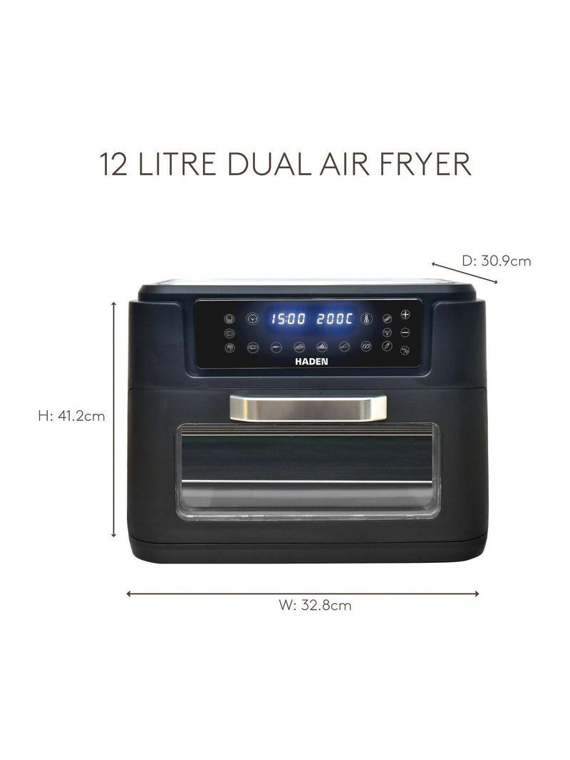 Haden Black 12L air fryer oven, UK version
